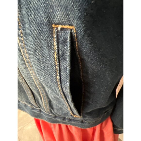 Levi Women Long Sleeve 90'S Denim Trucker Jacket Size L - Picture 5 of 11